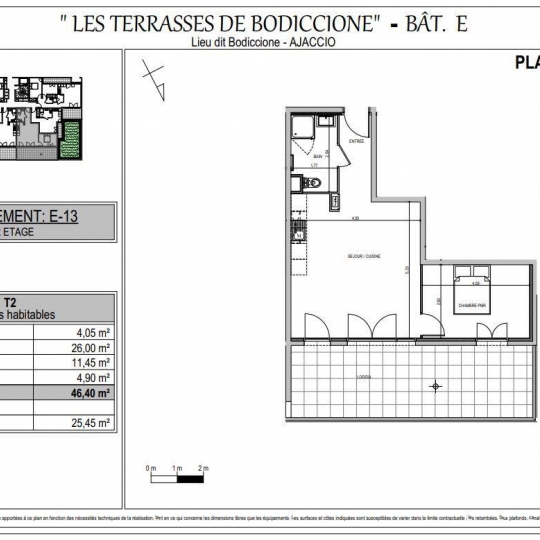  2A IMMOBILIER : Appartement | AJACCIO (20090) | 46 m2 | 165 000 € 