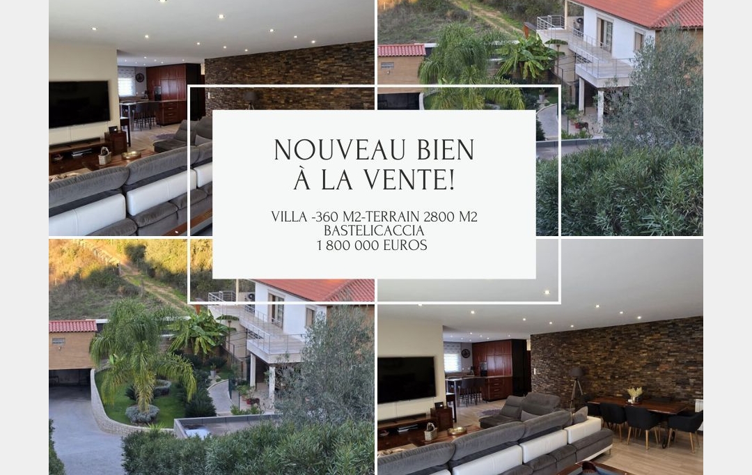 2A IMMOBILIER : Maison / Villa | BASTELICACCIA (20129) | 360 m2 | 1 800 000 &euro; 
