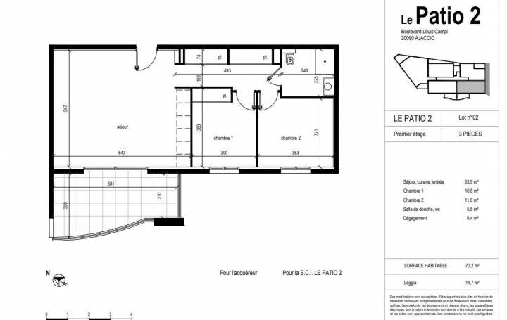 2A IMMOBILIER : Appartement | AJACCIO (20090) | 70 m2 | 280 000 € 