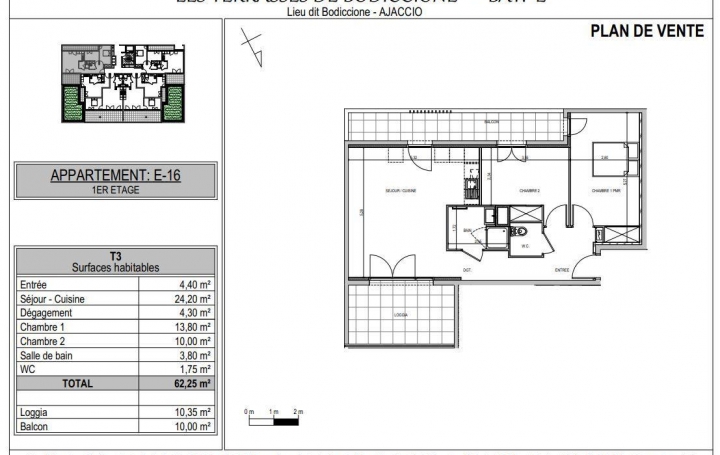 2A IMMOBILIER : Appartement | AJACCIO (20090) | 62 m2 | 211 000 € 